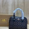 Black Coach Rowan Signature Canvas Satchel