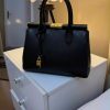 Black Dolce & Gabbana Dolce Box Leather Top Handle Bag