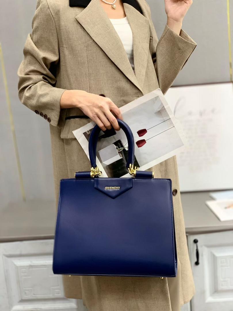 Blue Givenchy Antigona Leather Tote Bag