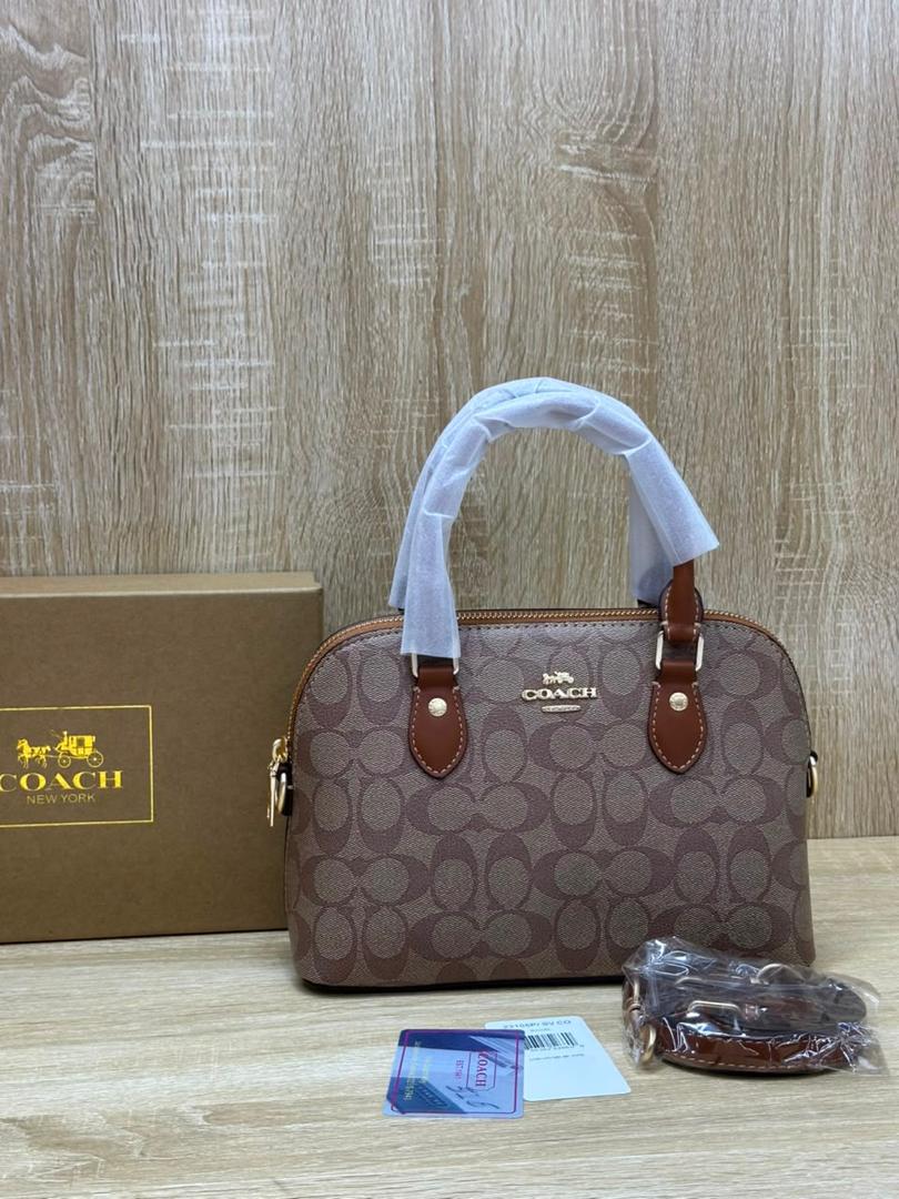 Brown Coachh Rowan Signature Canvas Satchel