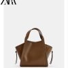Brown Zaraa Minimalist Winged Tote Bag