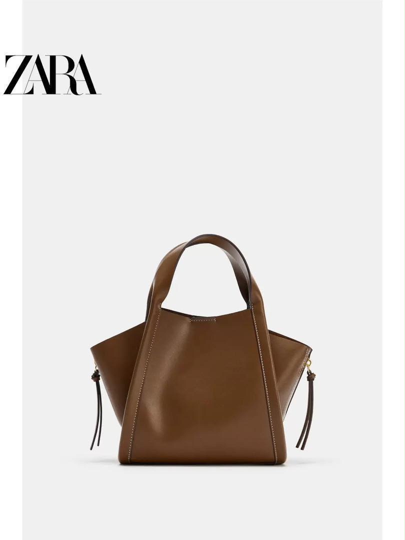 Brown Zaraa Minimalist Winged Tote Bag