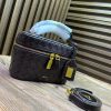 Dark Brown JW PEI Woven Vanity Case Bag