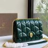 Emerald Green Bvlgari Serpenti Quilted Leather Shoulder Bag
