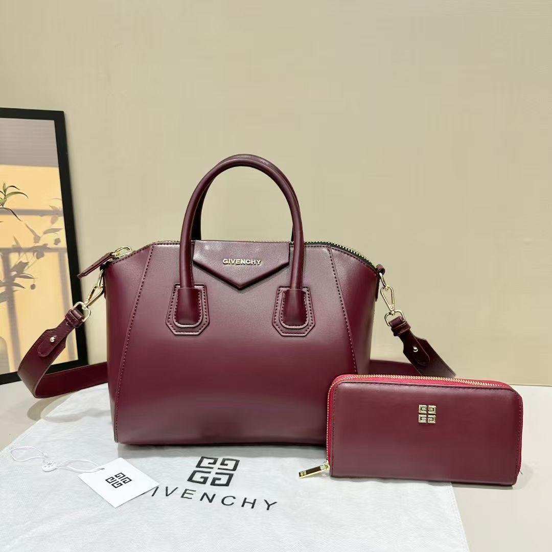 Givenchy Antigona Oxblood Red Smooth Leather Handbag