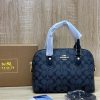 Grey Coach Rowan Signature Canvas Satchel