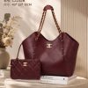 Red Chanel Quilted Caviar Leather Tote Bag