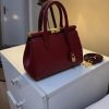 Red Dolce & Gabbana Dolce Box Leather Top Handle Bag