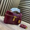 Red JW PEI Woven Vanity Case Bag