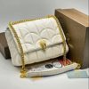 White Bvlgari Serpenti Quilted Leather Shoulder Bag